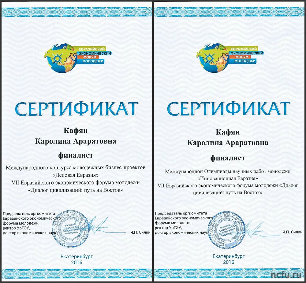 Студенты СКФУ заняли 1 место на Евразийском экономическом форуме молодежи