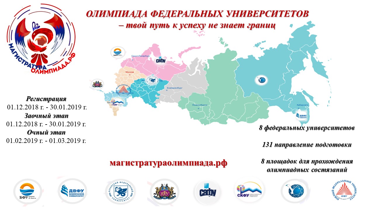 Регистрация на Олимпиаду федеральных университетов